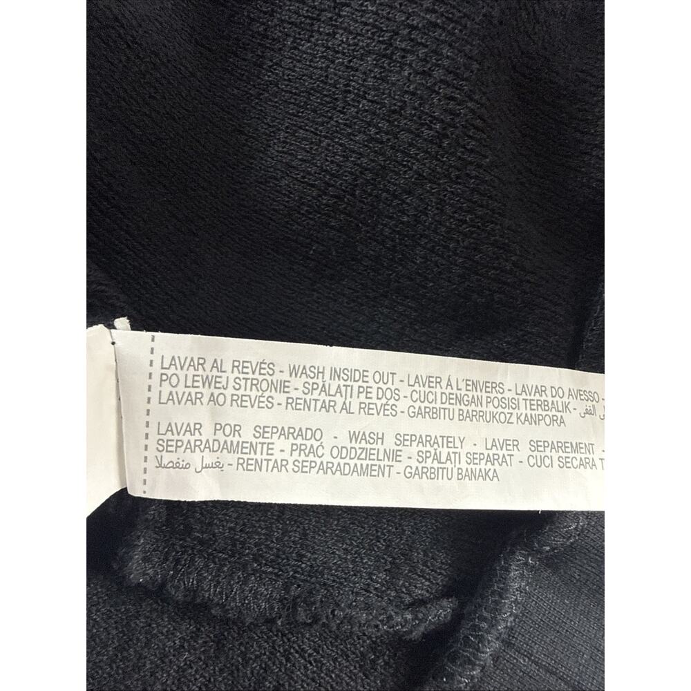 Zara Textured Knit Polo 100% Cotton Size Medium Black - Picture 5 of 7